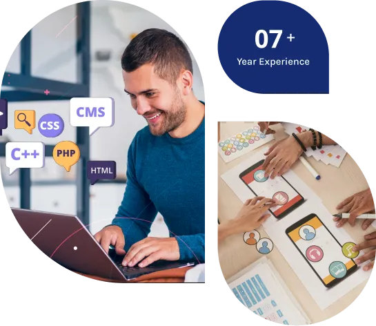 Team collaborating in modern office