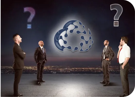 Team collaborating in modern office